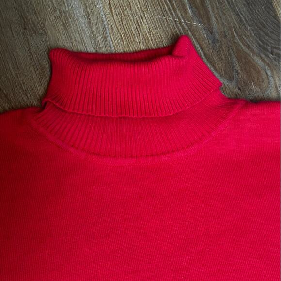 Varessa Terrano Red Women's Turtleneck Cotton Blend Sweater - Picture 5 of 8